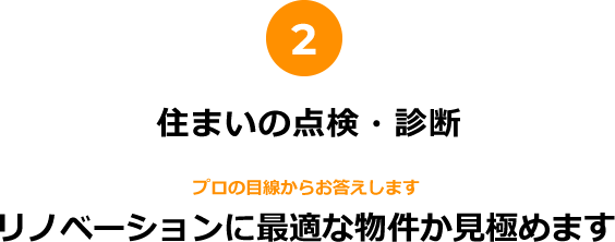 リノベーションに最適な物件が見極めます。