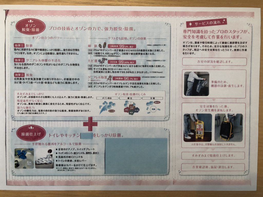 中古マンションのオゾン脱臭・除菌作業