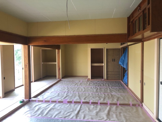 工事終盤の仕上げ工事