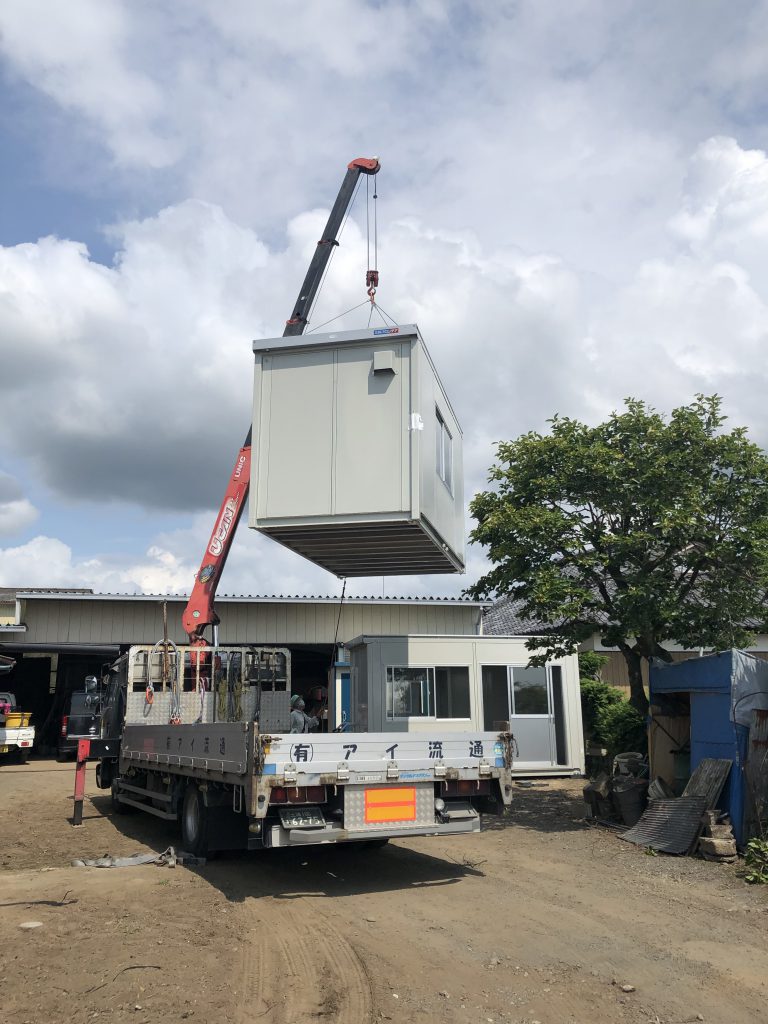 仮設ユニットハウスを設置しました！
