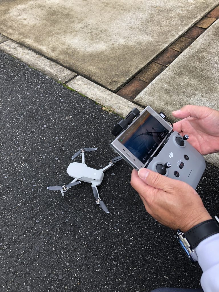 カイテキホームでドローンで高所部分を確認！