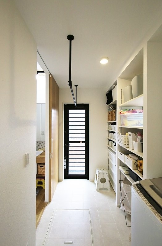 室内物干しの施工事例